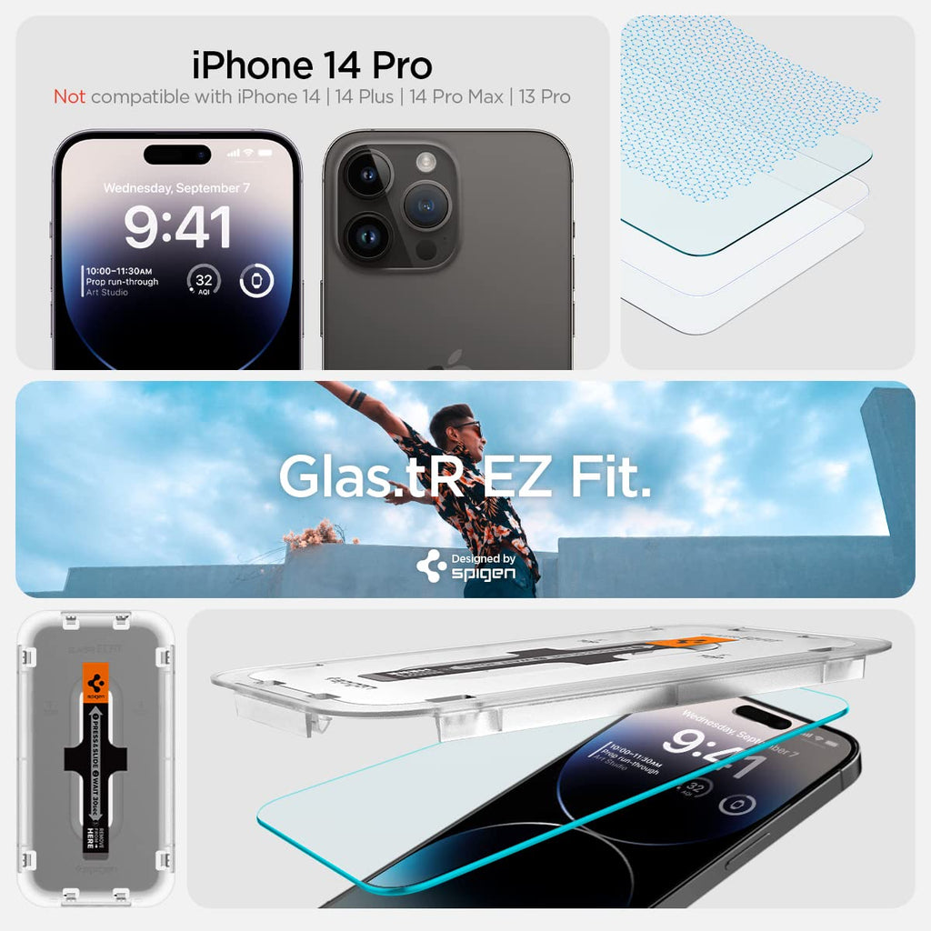 Spigen EZ Fit Schutzfolie [2 Stück] für iPhone 18 Pro, iPhone 17 Pro