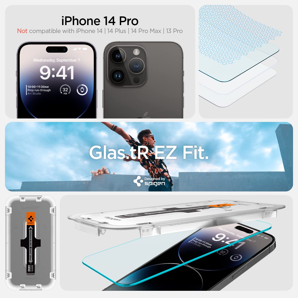Spigen EZ Fit Schutzfolie [2 Stück] für iPhone 18 Pro, iPhone 17 Pro