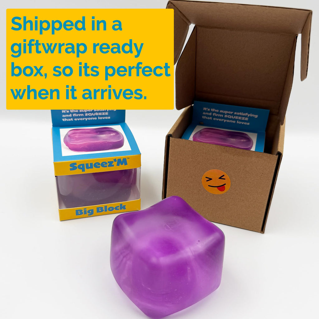 Original BigBlok Premium Stress Cube, Squishy Fidget Toy, Kids & Adults