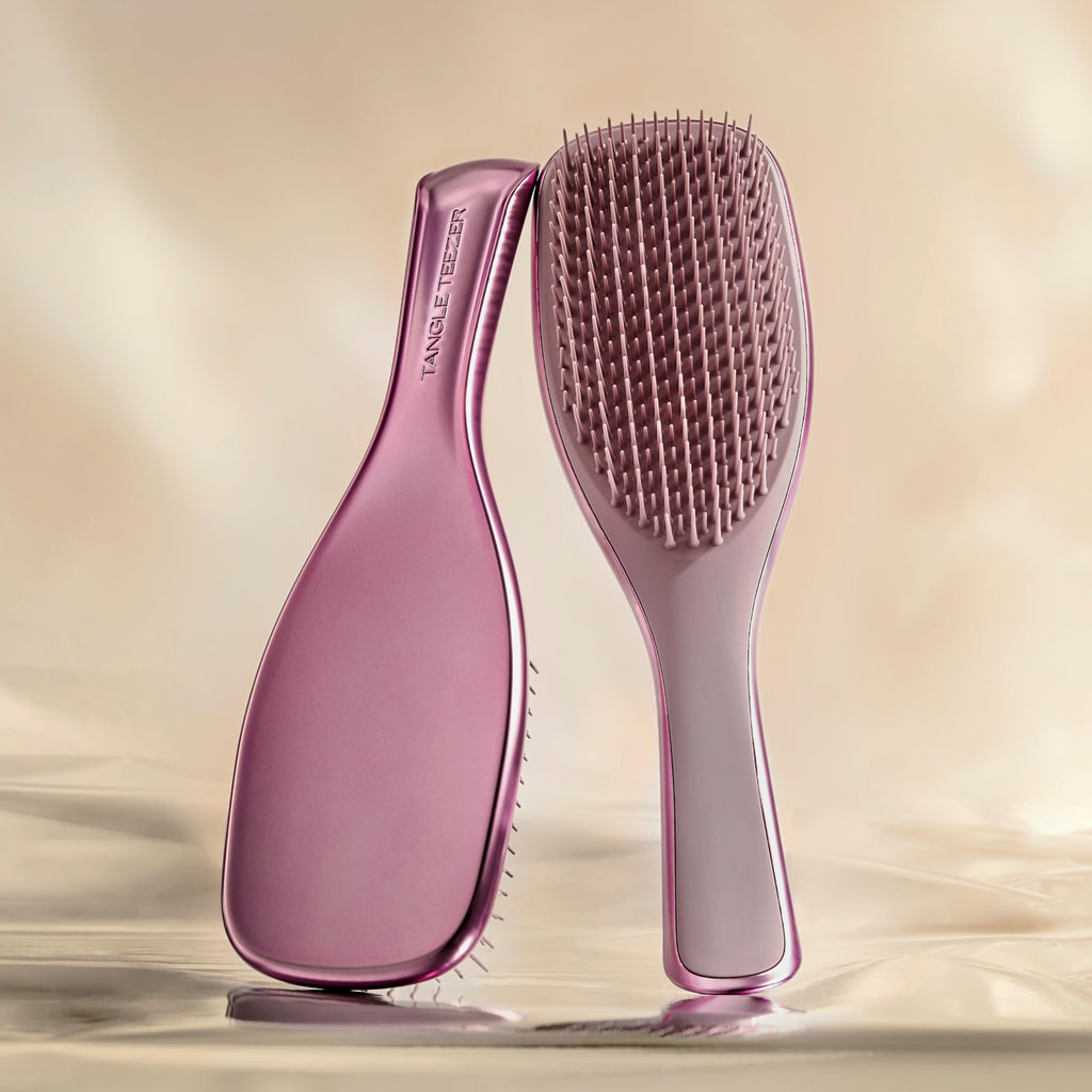 Tangle Teezer Ultimate Detangler Haarbürste – Nasses & Trockenes Haar – Entwirrungsbürste für Alle Haartypen – Zweistufige Borsten Reduzieren Haarbruch & Knoten – Champagner Gold mit Chrom-Finish