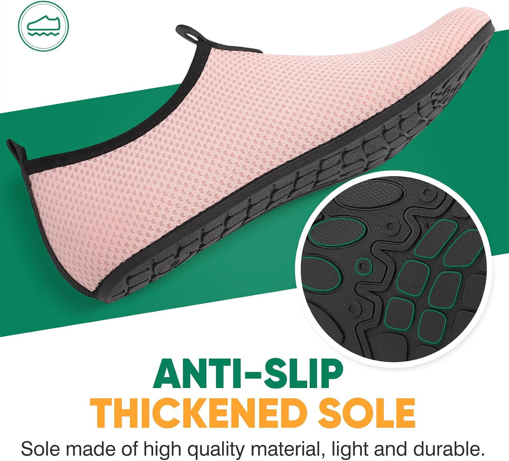 Water Shoes for Women Men Quick-Dry Beach Swim Socks with Non-Slip Sole
