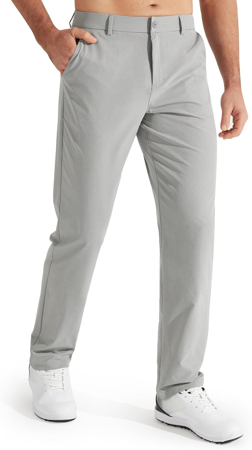 Libin Herren Golfhose Stretch Business-Hose 30"/32"/34" schnelltrocknende, leichte, bequeme Freizeithose mit Taschen