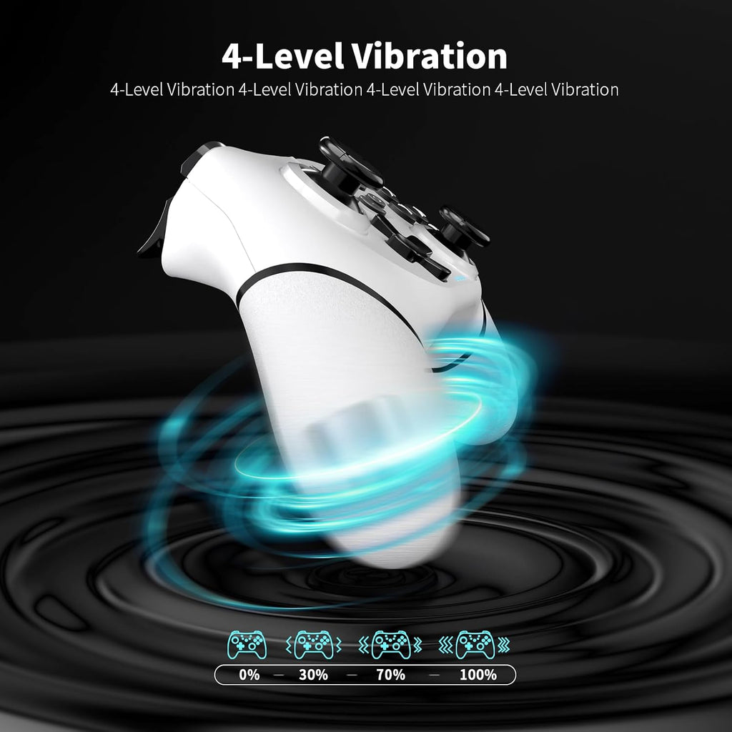 AceGamer 2pcs Wireless Controller für Switch 2/1/Lite/OLED, Controller für Switch Pro mit Weckfunktion mit Einer Taste，Pro Gamepad mit Doppel Vibration/Turbo/Screenshot (Schwarz & Weiß)