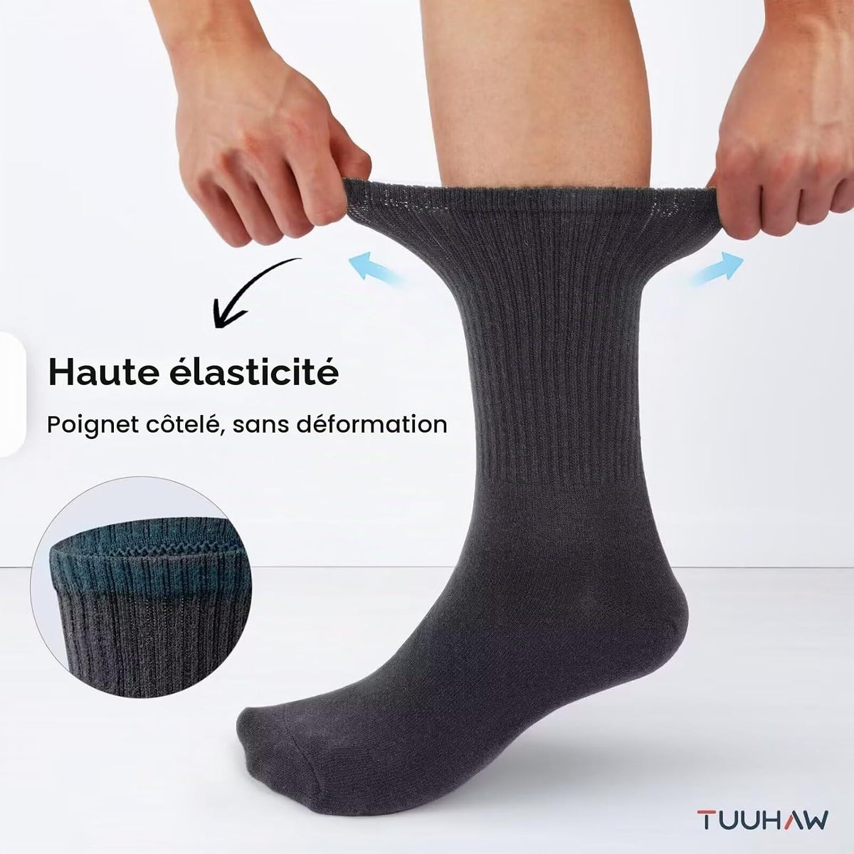 Chaussettes Homme Femme Coton Sport Tennis Course Golf (Lot de 6/12)