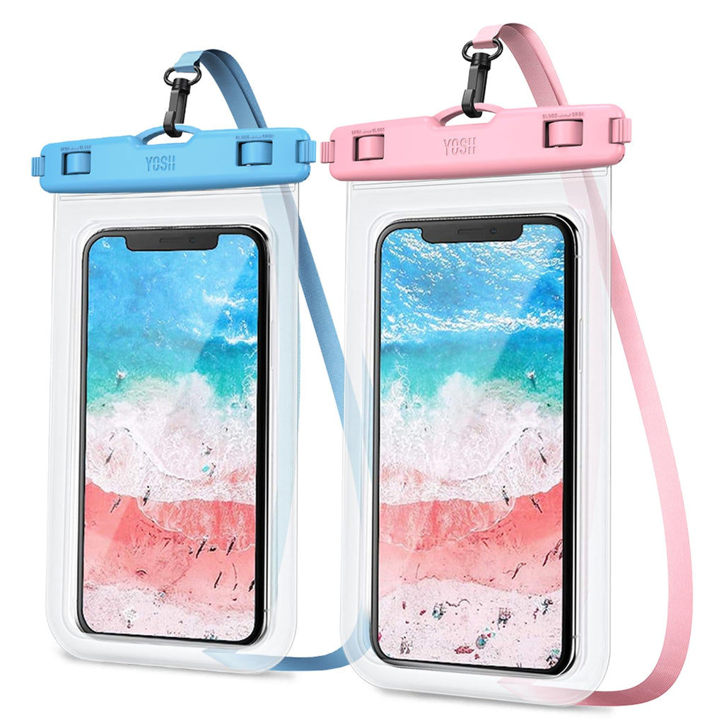 YOSH wasserdichte Handyhülle [Schwimmende & Nahtloser] 2 STK., bis zu 7,5"