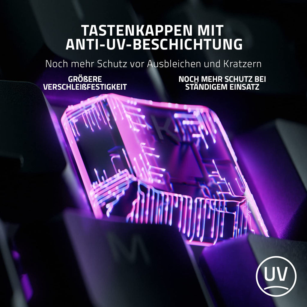Razer Ornata V3 X - Flache Membran-Tastatur mit Chroma RGB (Lautlose Membran-Switches, Ergonomische Handballenauflage, Tastenkappen Anti-UV-Beschichtung) QWERTZ DE-Layout | Schwarz