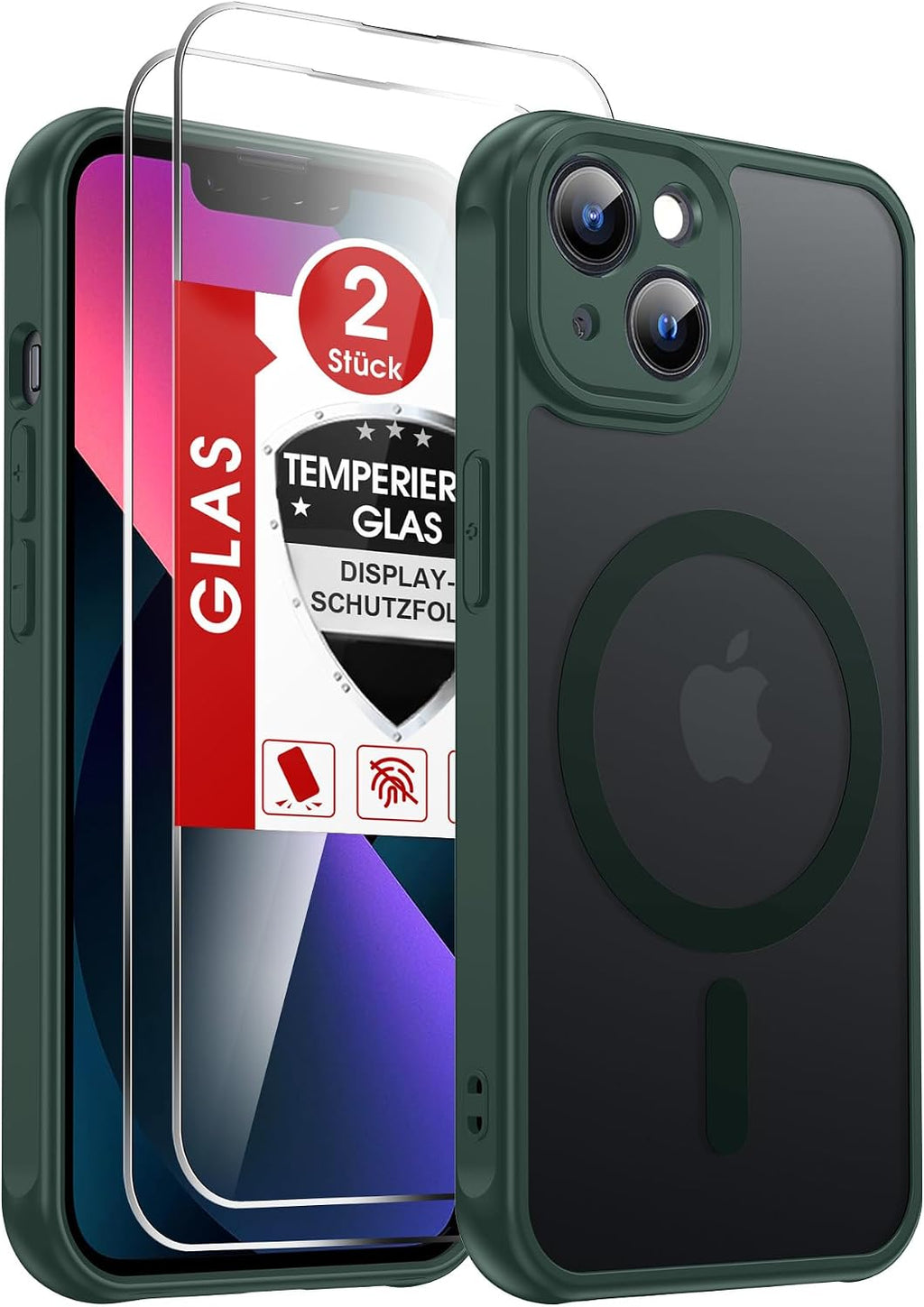 LeYi für Samsung Galaxy A06 4G Hülle für Magsafe mit 2X Panzerglas-Schwarz