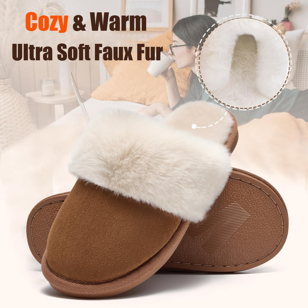 Misolin Chaussons Femme Homme Hiver Chaudes Maison Mémoire Mousse Pantoufle