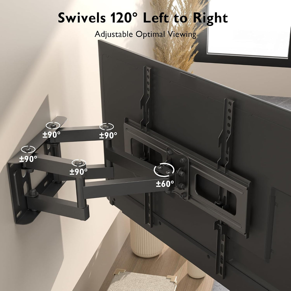 BONTEC TV Wandhalterung 23-70 Zoll Fernseher, vollbeweglich, bis zu 45 kg