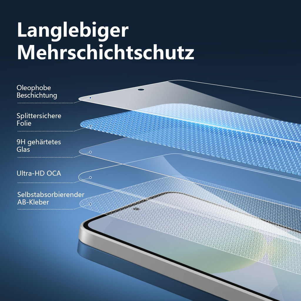 NEW'C Schutzfolie für Samsung Galaxy A35 5G für Panzerglas