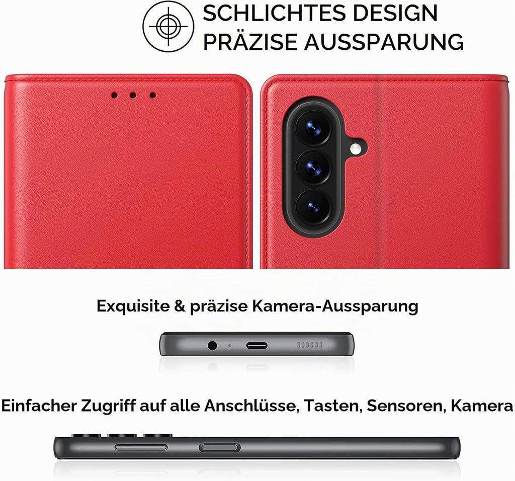 Peakally Handyhülle für Samsung Galaxy A17 5G Hülle [Mit 1 Stück Panzer Schutz Glas] [Premium PU Leder] [RFID-Blockierung] [Kartenfach] Klapphülle kompatibel mit Galaxy A17 5G / 4G - Grün