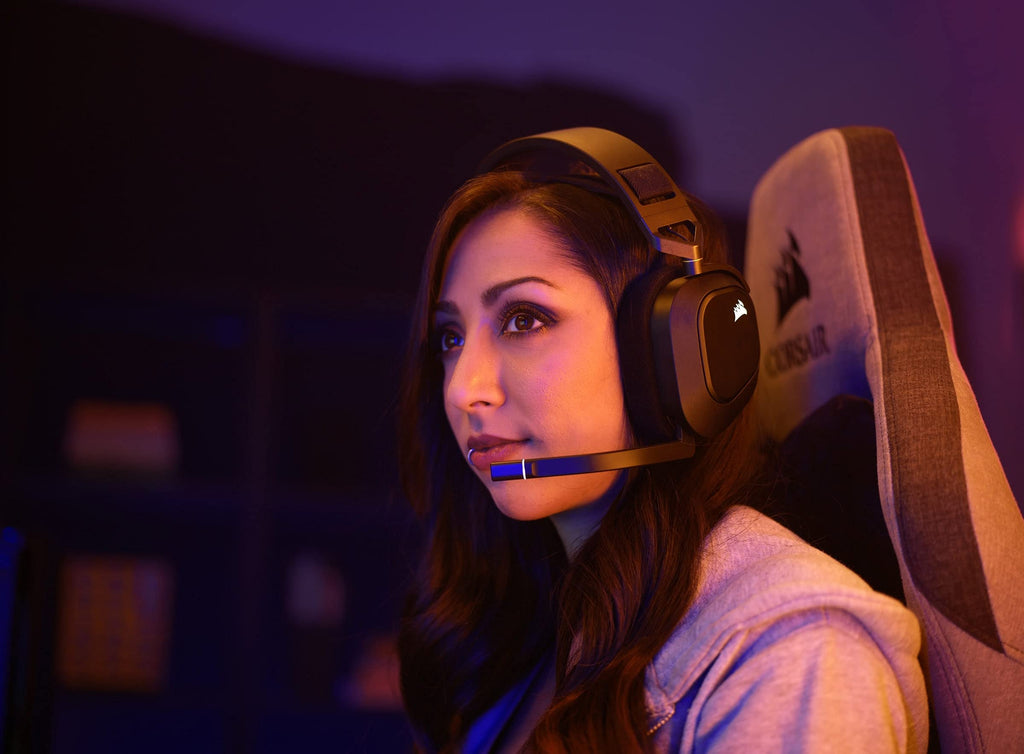 Corsair HS80 MAX Wireless Multiplattform-Gaming-Headset – Stahlgrau