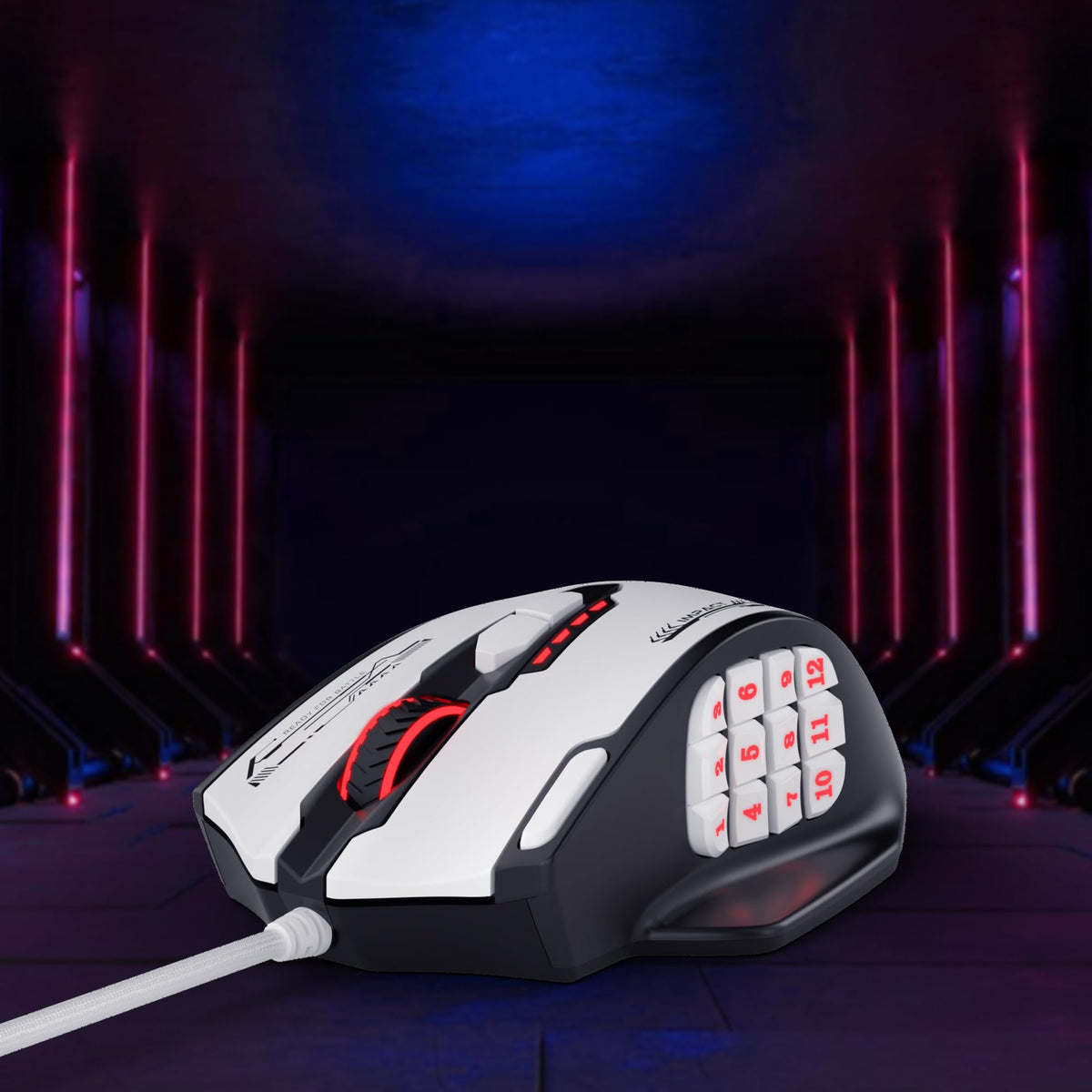 Redragon M908 Impact MMO Gaming Maus Kabelgebunden RGB 12400 DPI