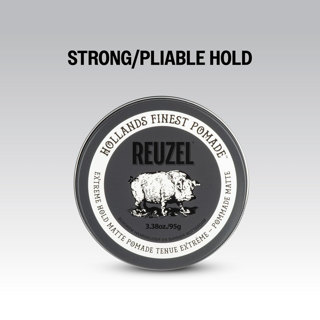 Reuzel Faserpomade, geringer Glanz, fester Halt, texturiertes, volleres Aussehen, im Laufe des Tages leicht neu frisierbar, 3,38 oz/95 g
