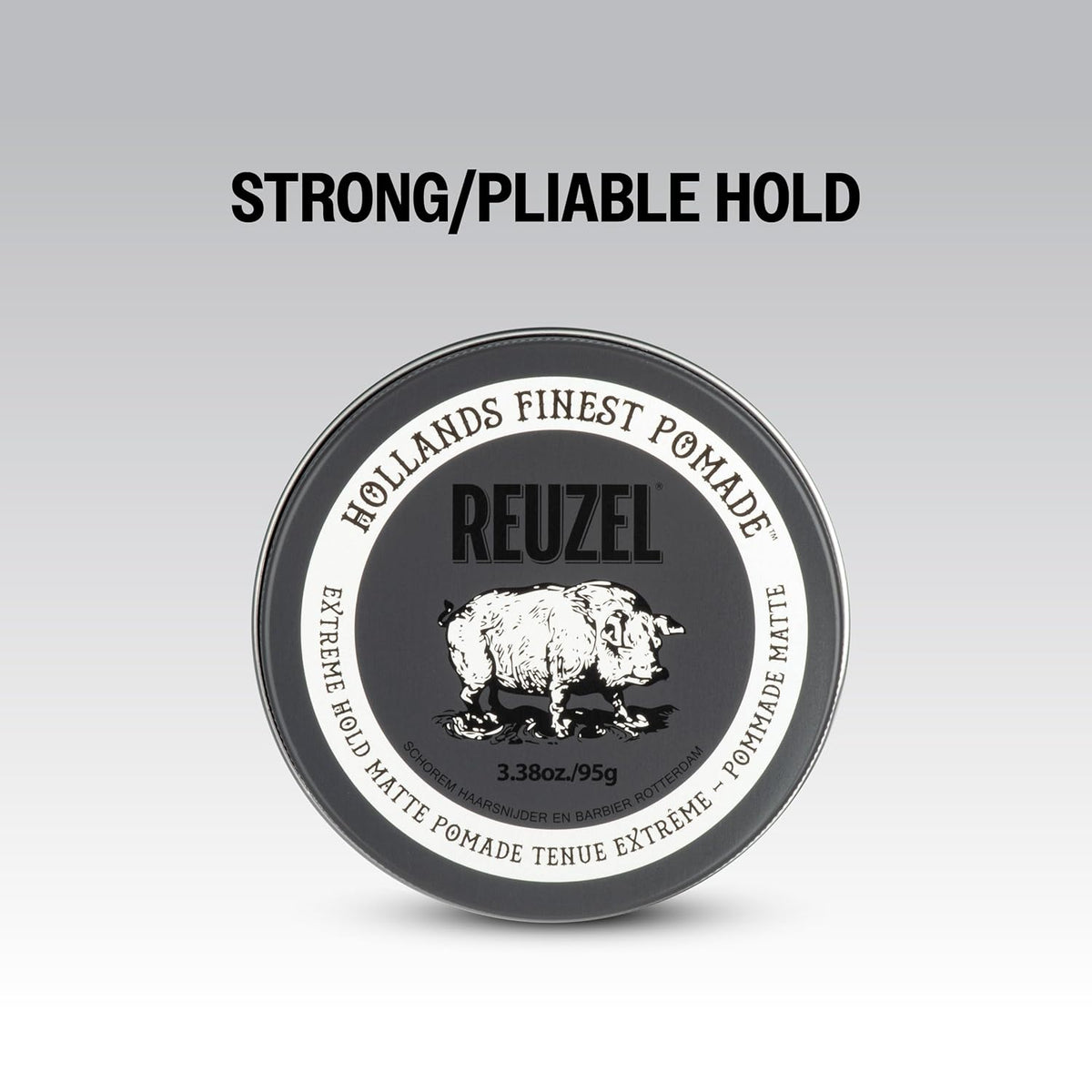 Reuzel Faserpomade, geringer Glanz, fester Halt, texturiertes, volleres Aussehen, im Laufe des Tages leicht neu frisierbar, 3,38 oz/95 g