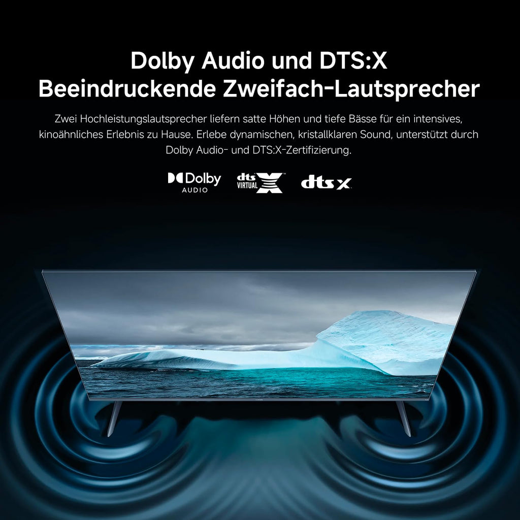 XIAOMI F2 Smart Fire TV 43 Zoll, 108 cm Fernseher (4K UHD, HDR10, Rahmenloses Metallgehäuse, Prime Video, Netflix, Alexa Sprachsteuerung, HDMI 2.1, Bluetooth, USB, Triple Tuner) Modelljahr:2022