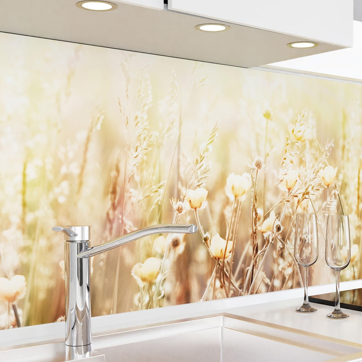 danario Küchenrückwand selbstklebend - Spritzschutz Folie Küche - Matt