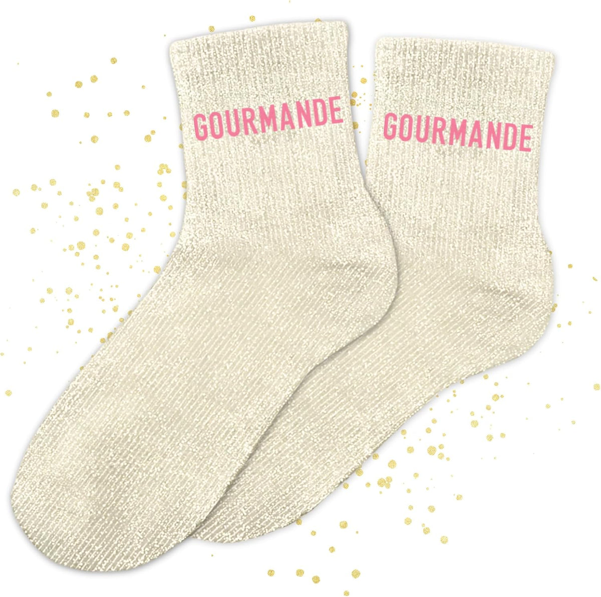 MASSA Chaussettes Paillettes - Taille Unique - Parfaite, Unique, Wesh, Tana, Princesse, Pipelette, Raleuse, Gourmande, Aigrie, Mamounette - Chaussettes à Paillettes