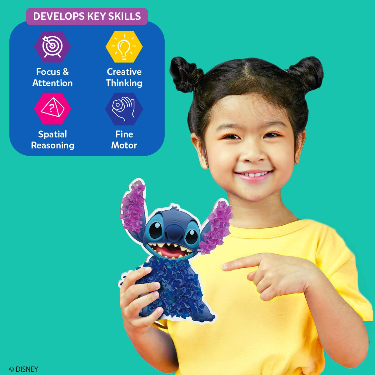 Skillmatics Poke-in Art – Disney Princesses, Wood Craft Kit, Gift for Kids