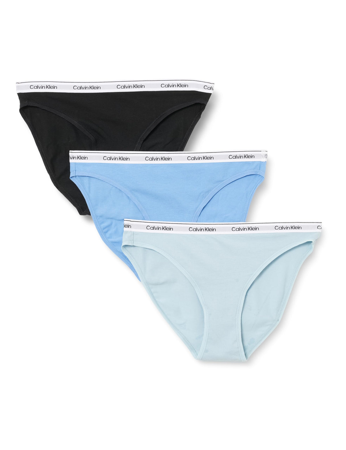 Calvin Klein Damen 3er Pack Slips Bikini Form Baumwolle mit Stretch