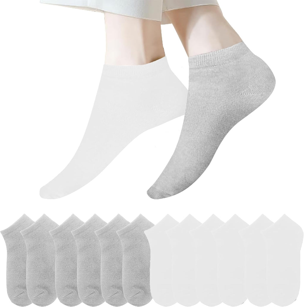 Chaussettes Basses Homme Femme lot de 12 Paires Socquette Sport Coton Socquettes Respirant Courtes Chaussette Femme Coton Courtes Bassese
