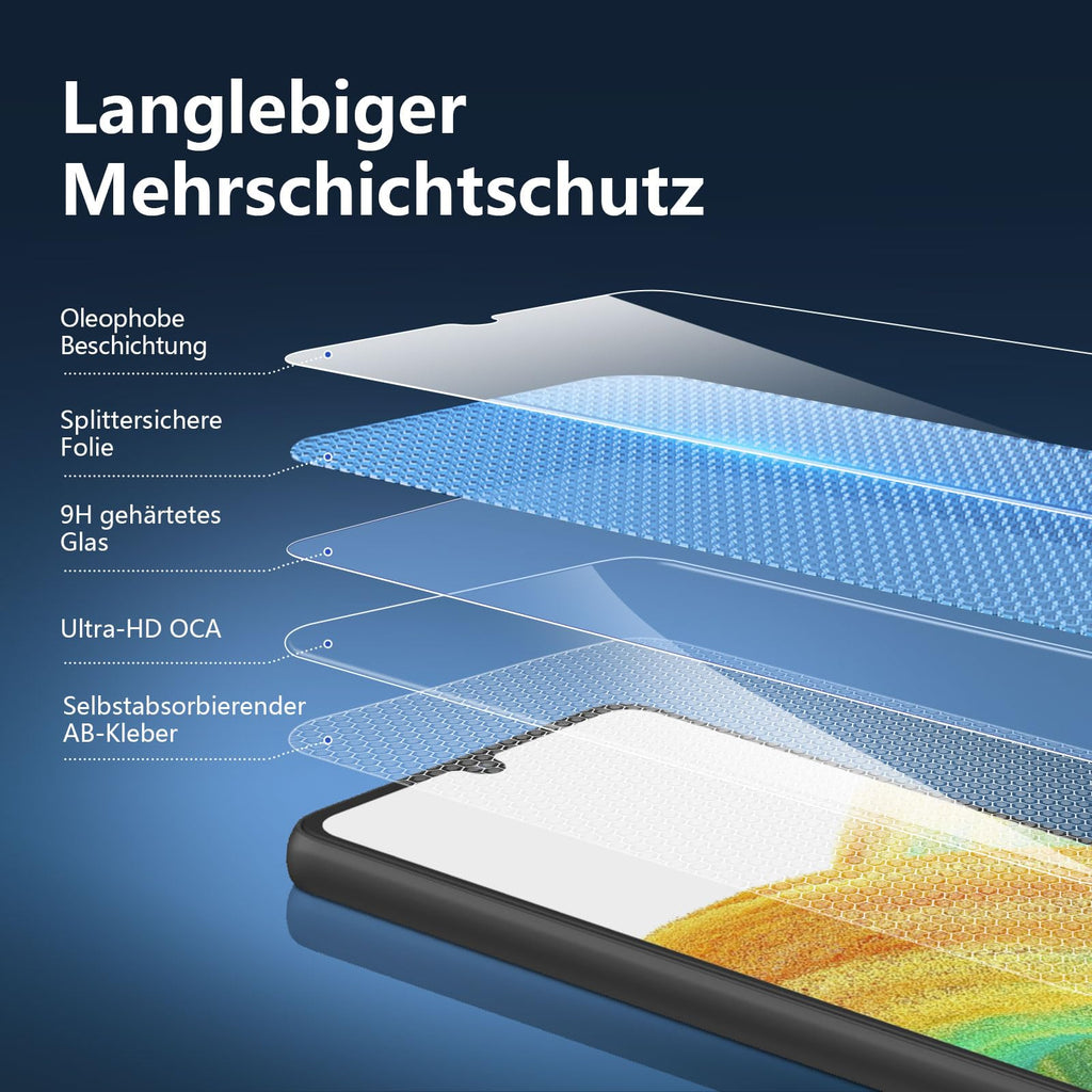 NEW'C Schutzfolie für Samsung Galaxy A35 5G für Panzerglas