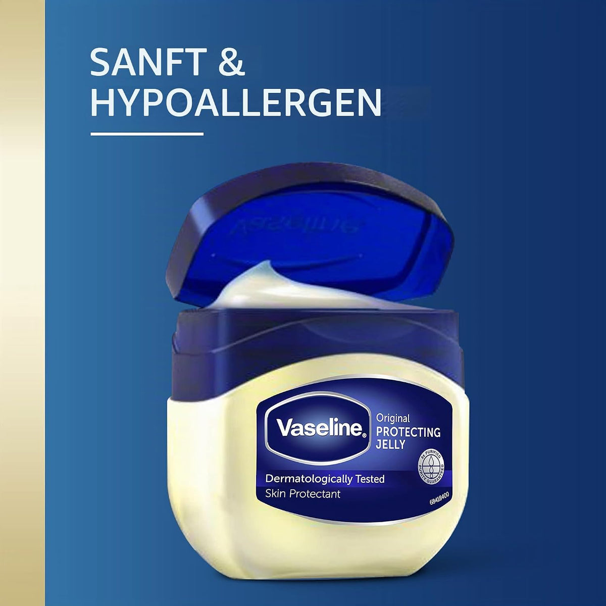 Vaseline Original Petroleum Jelly Moisturruiser Hautpflege für rissige, trockene Haut und Ekzemlinderung 6 x 250 ml
