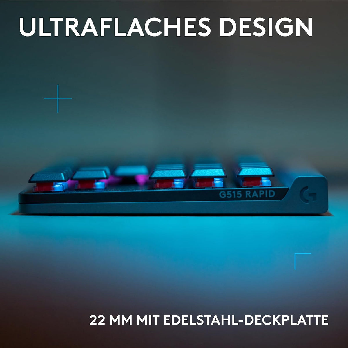 Logitech G G515 LIGHTSPEED TKL kabellose flache Gaming-Tastatur (Schwarz)
