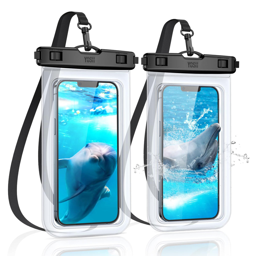 YOSH wasserdichte Handyhülle [Schwimmende & Nahtloser] 2 STK., bis zu 7,5"
