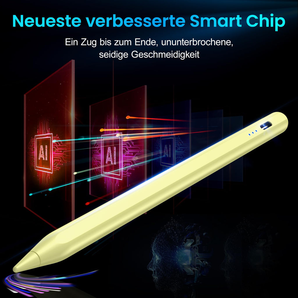 Stift für iPad, (2018-2025) Pencil 2nd Generation für Apple mit Schnellladeleistung Palm Rejection und Neigungssensitivität Stylus für i Pad 6-10, i Pad Pro 13''/12,9''/11'', Mini 6/5, Air 5/4/3