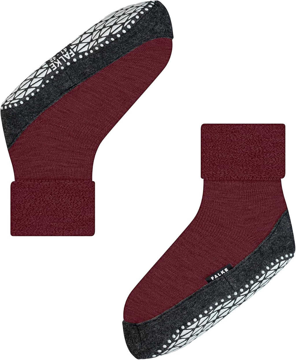 FALKE Herren Cosyshoe Stoppersocken atmungsaktive klimaregulierende geruchshemmende Wolle rutschfeste Noppen auf der Filzsohle komfortabel warm mit Plüsch strapazierfähig 1 Paar