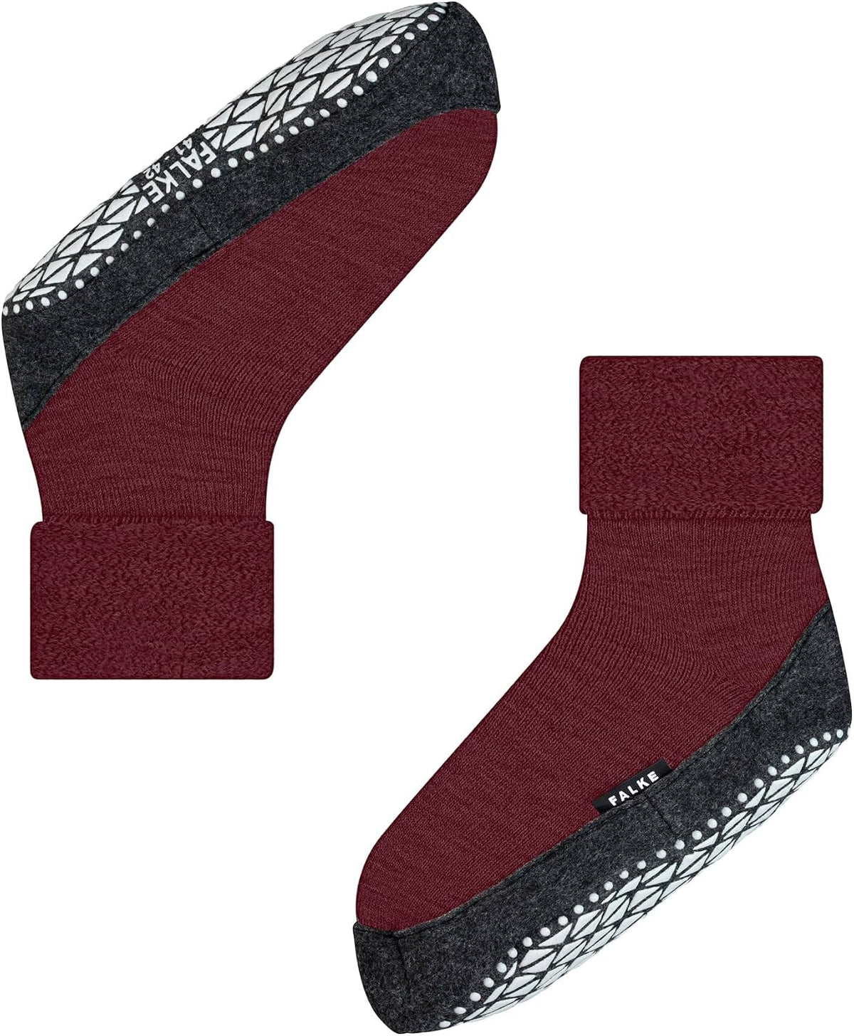 FALKE Herren Cosyshoe Stoppersocken atmungsaktive klimaregulierende geruchshemmende Wolle rutschfeste Noppen auf der Filzsohle komfortabel warm mit Plüsch strapazierfähig 1 Paar