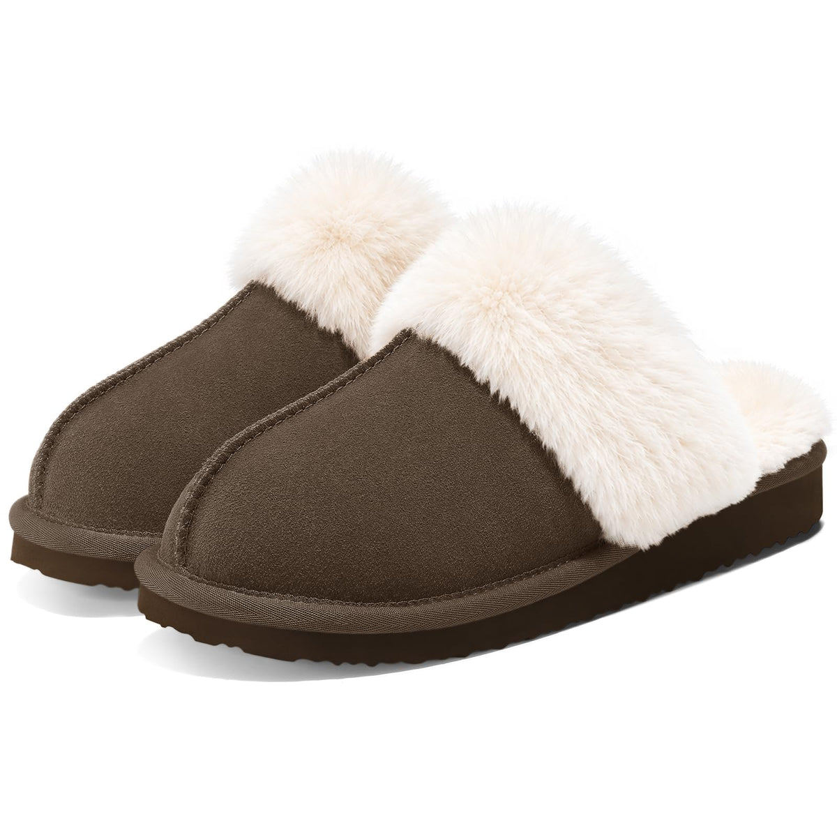 Litfun Fuzzy Slippers for Women Memory Foam Indoor House Shoes