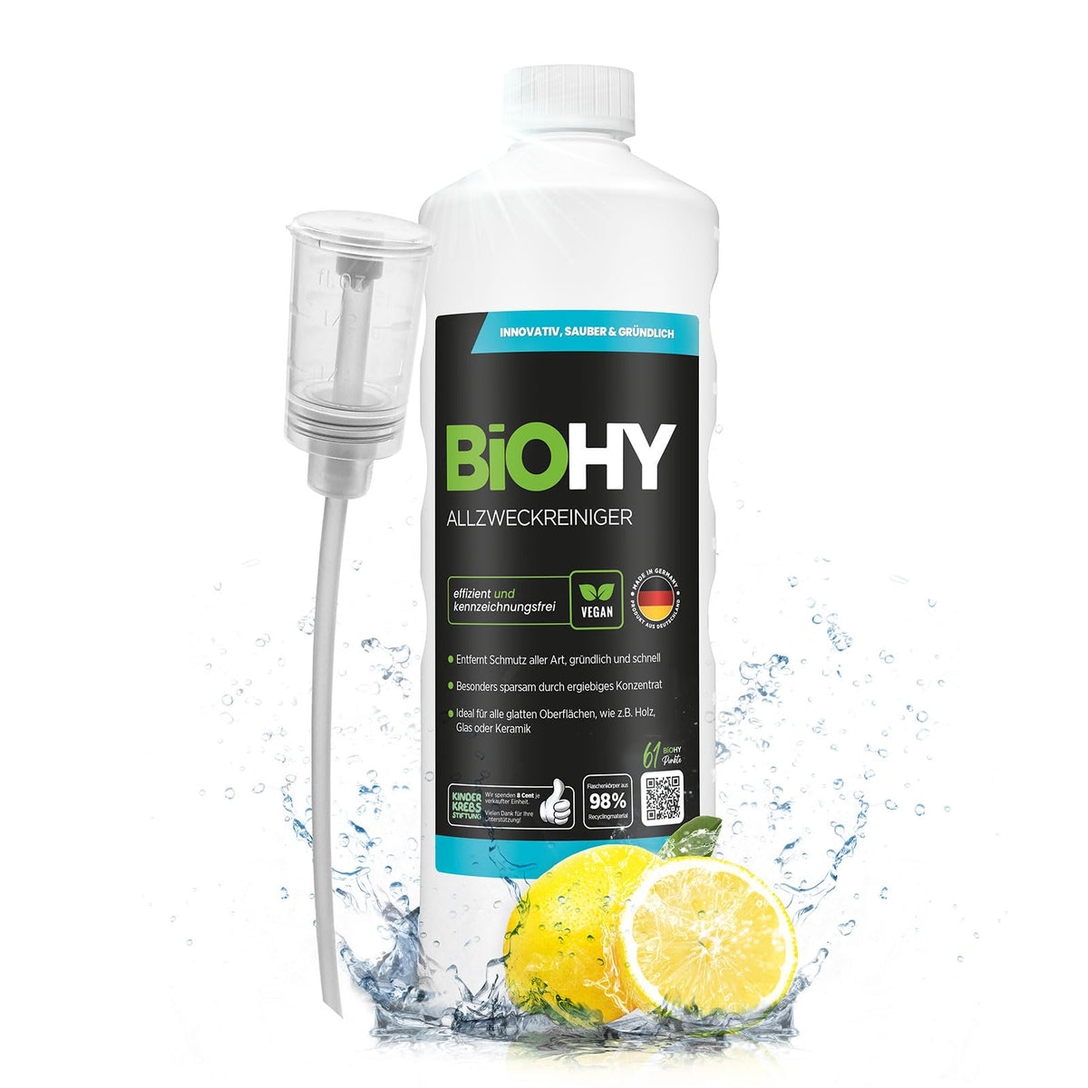BiOHY Wischroboter Reiniger für Station mit Orangenduft (2 x 1 Liter)