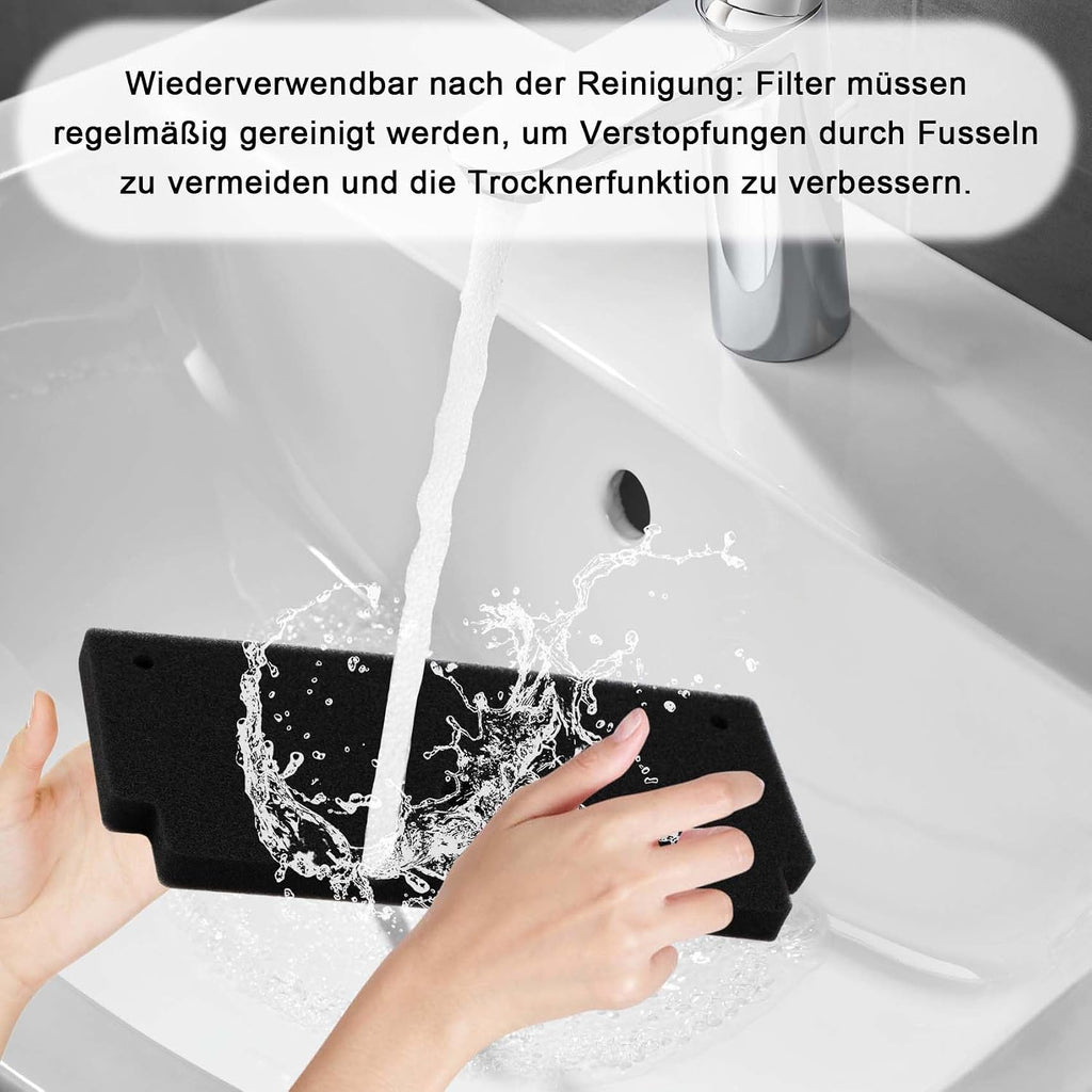 4 Stück 12022801 Schwammfilter Trockner Filter Wäschetrockner Sockelfilter