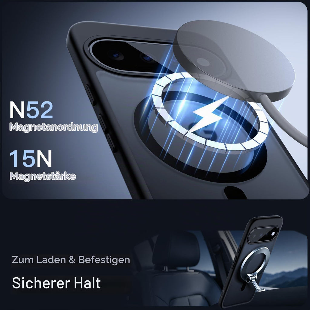 JETech Magnetische Hülle für Google Pixel 10/10 Pro, Obsidian