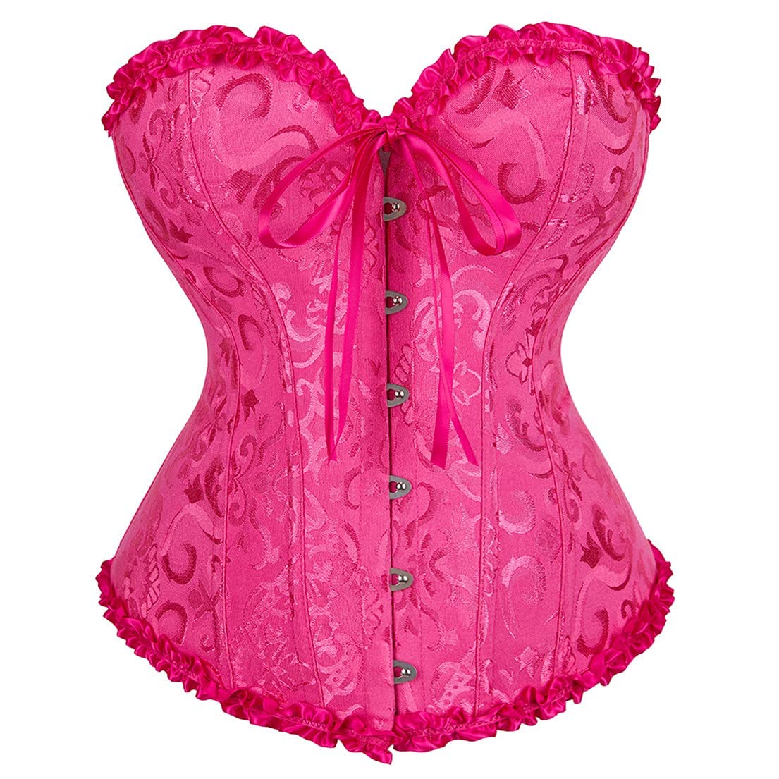 Bustier Corset Top for Women | Overbust Lace Up Waist Cincher Shapewear Lingerie