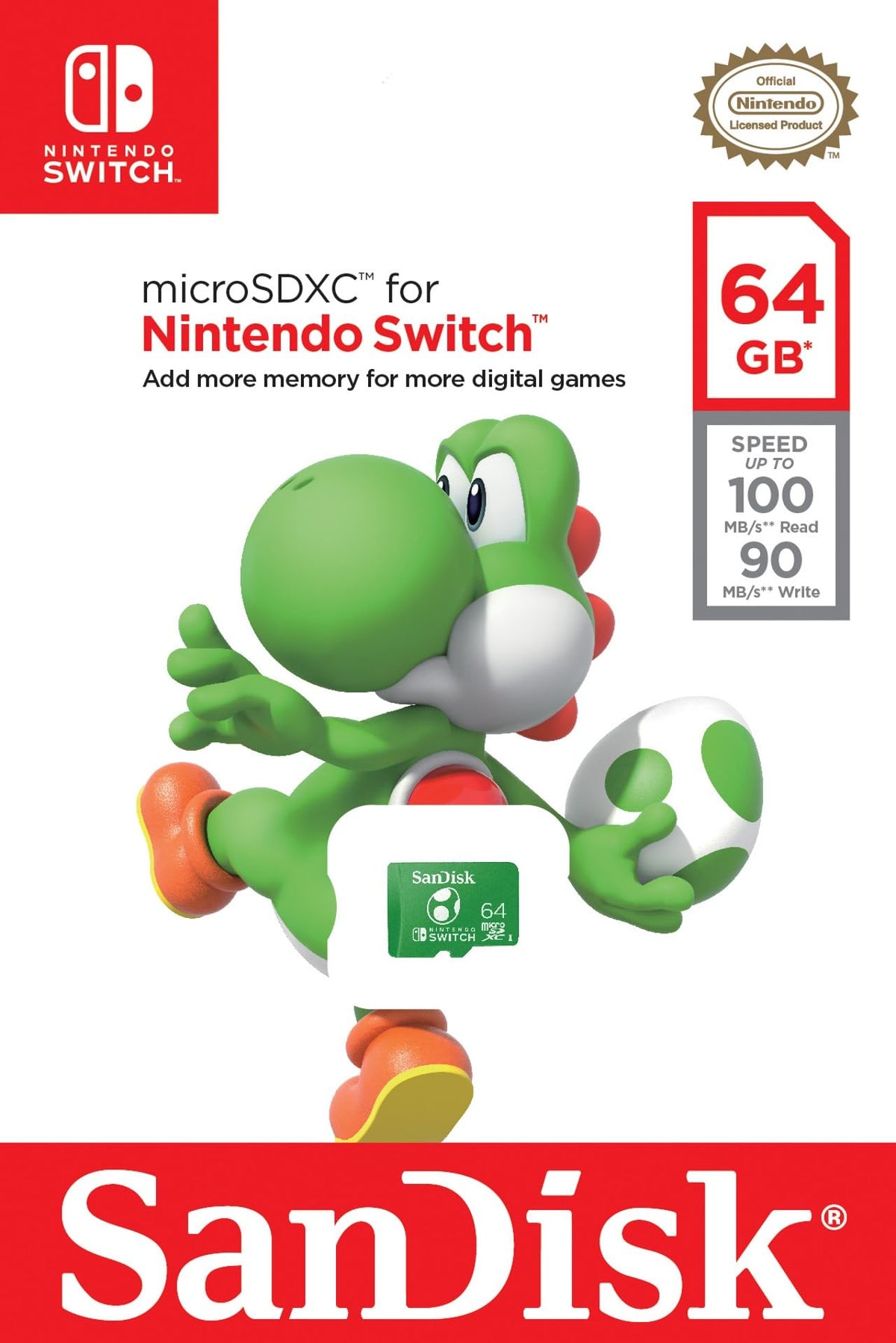 SANDISK 128GB microSD Karte, Super Mario Super Mushroom Edition