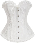 Bustier Corset Top for Women | Overbust Lace Up Waist Cincher Shapewear Lingerie