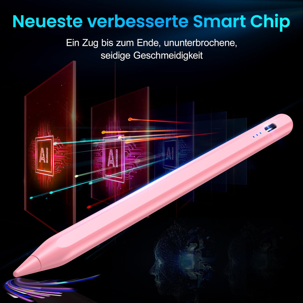 Stift für iPad, (2018-2025) Pencil 2nd Generation für Apple mit Schnellladeleistung Palm Rejection und Neigungssensitivität Stylus für i Pad 6-10, i Pad Pro 13''/12,9''/11'', Mini 6/5, Air 5/4/3