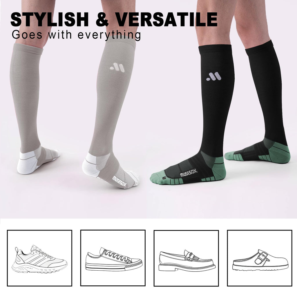 Compression Socks for Women and Men,15-20 mmHg Support(3 Pairs)