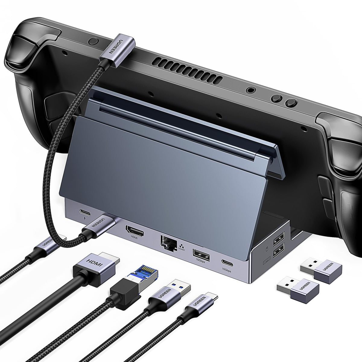 UGREEN Steam Deck Dock mit HDMI 4K@120Hz, Verstellbares Docking Station