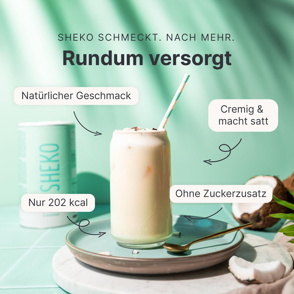 SHEKO Balance Shake Erdbeere – Mahlzeitersatz & Abnehmshake – 378 g