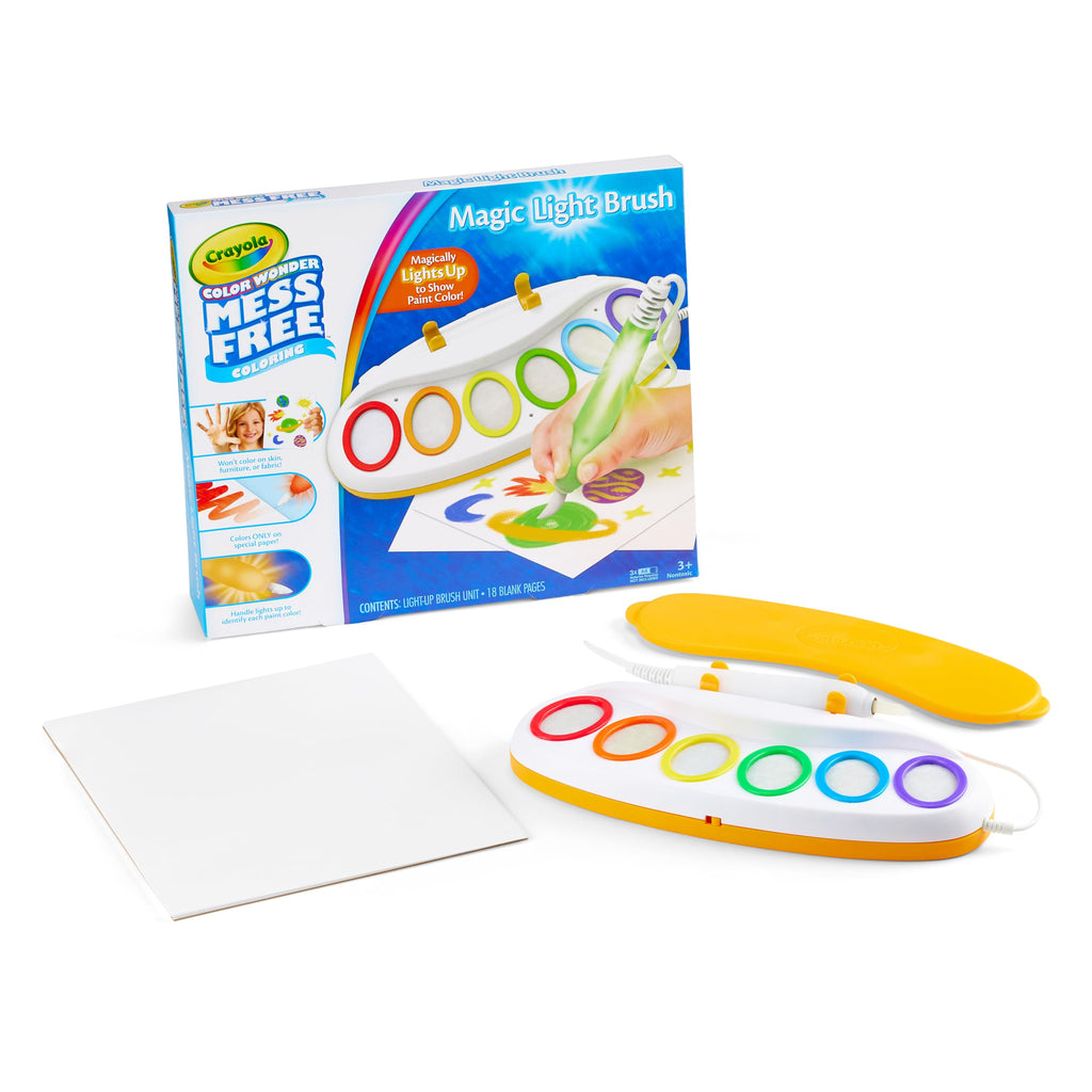 Crayola PAW Patrol Color Wonder Magic Light Brush – Mess Free Painting Kit for Kids with Lightup Brush, Gift for Toddlers, Preschool Art Activities, Ages 3+