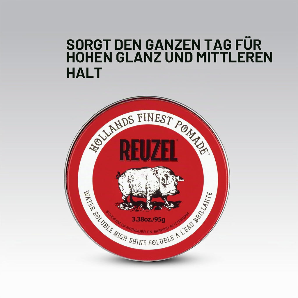 Reuzel Faserpomade, geringer Glanz, fester Halt, texturiertes, volleres Aussehen, im Laufe des Tages leicht neu frisierbar, 3,38 oz/95 g