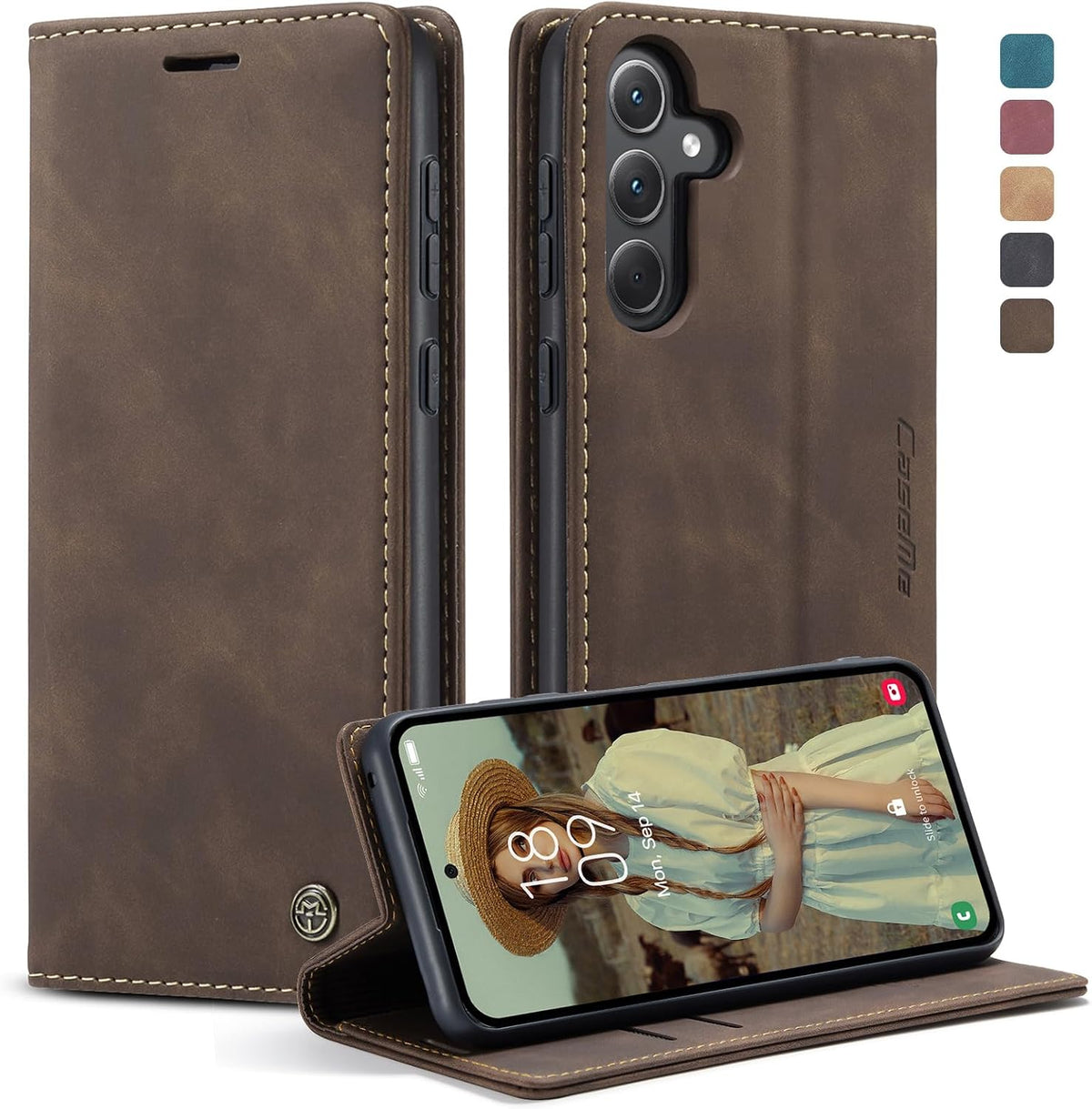 KZB für Xiaomi Redmi Note 15 Hülle, Magnet Leder Klapphülle Stoßfest