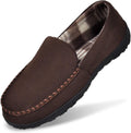 MIXIN Men's Cozy Moccasin Slippers Anti-Skid Slip On House Slippers with Comfy Memory Foam
