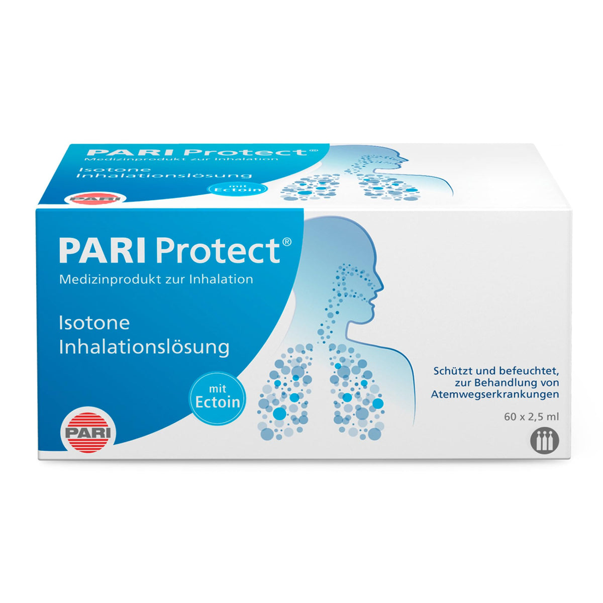 PARI NaCl 0,9% Inhalationslösung - isoton (0,9% Kochsalz),60 x 2,5 ml