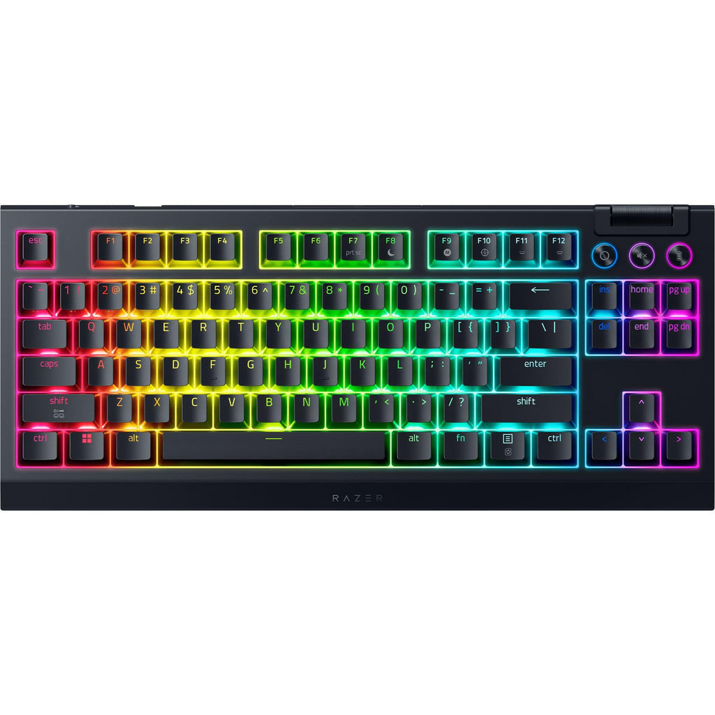 Razer BlackWidow V4 - Mechanische Gaming-Tastatur Chroma RGB (Mechanische Yellow Switches, 6 eigene Makro-Tasten, Doubleshot-ABS-Tastenkappen) QWERTZ DE-Layout | Schwarz