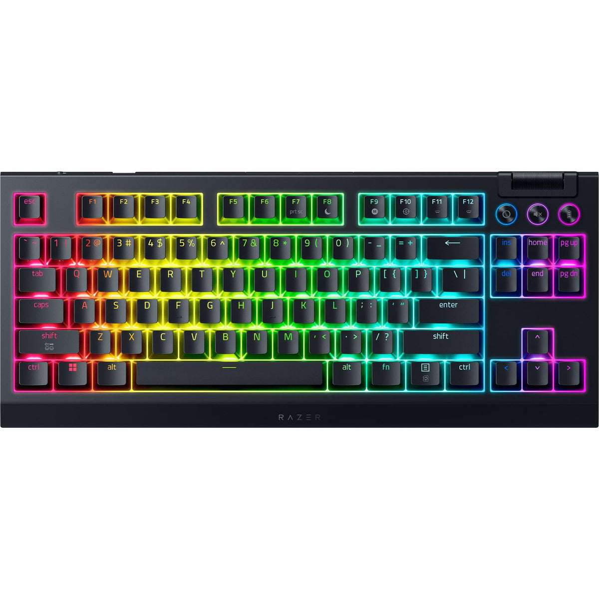 Razer BlackWidow V4 - Mechanische Gaming-Tastatur Chroma RGB (Mechanische Yellow Switches, 6 eigene Makro-Tasten, Doubleshot-ABS-Tastenkappen) QWERTZ DE-Layout | Schwarz